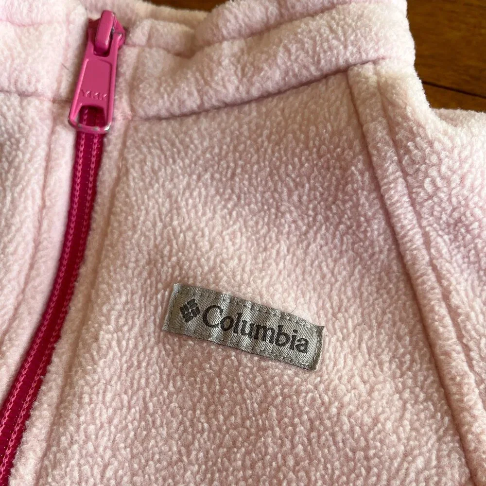 Columbia pink fleece jacket 12-18m